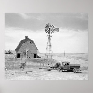 Abandoned Farm, 1936. Vintage Photo Poster
