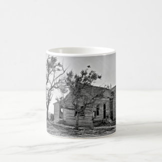 Abandoned farm on coffee mug