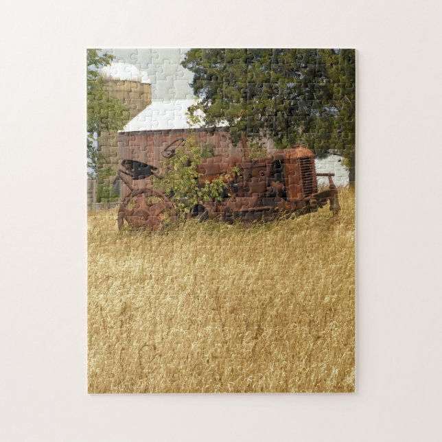 Abandoned Farm Tractor - 11x14 - 252 pcs. Jigsaw Puzzle (Vertical)