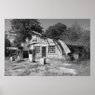 Abandoned Gas Station Poster