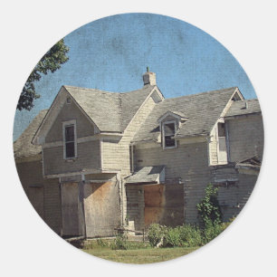 Abandoned House Classic Round Sticker