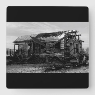 Abandoned House In Kelso California Square Wall Clock