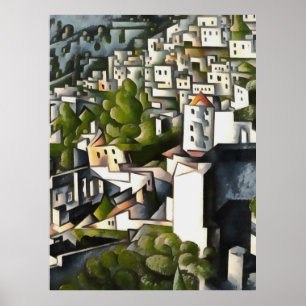 Abandoned Houses Of Kayakoy Abstract Art Poster