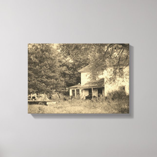 abandoned Iowa House Canvas Print (Front)