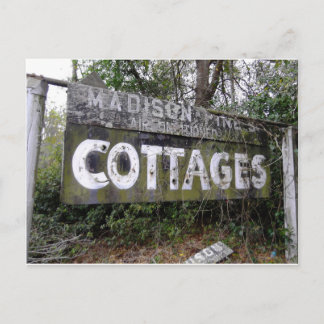 Abandoned Motor Inn Sign Postcard