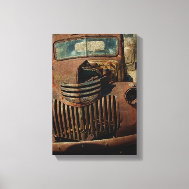 Abandoned Old Truck Canvas Print (Front)