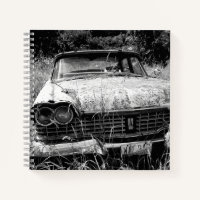 Abandoned Plymouth Car Photo 8.5x8.5 Notebook