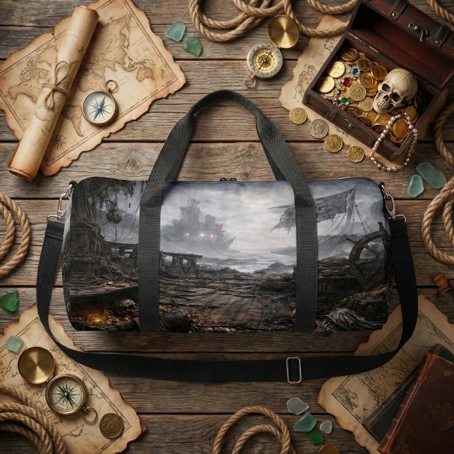 Abandoned Port — Pirate Harbor Scene Duffel Bag (Creator Uploaded)