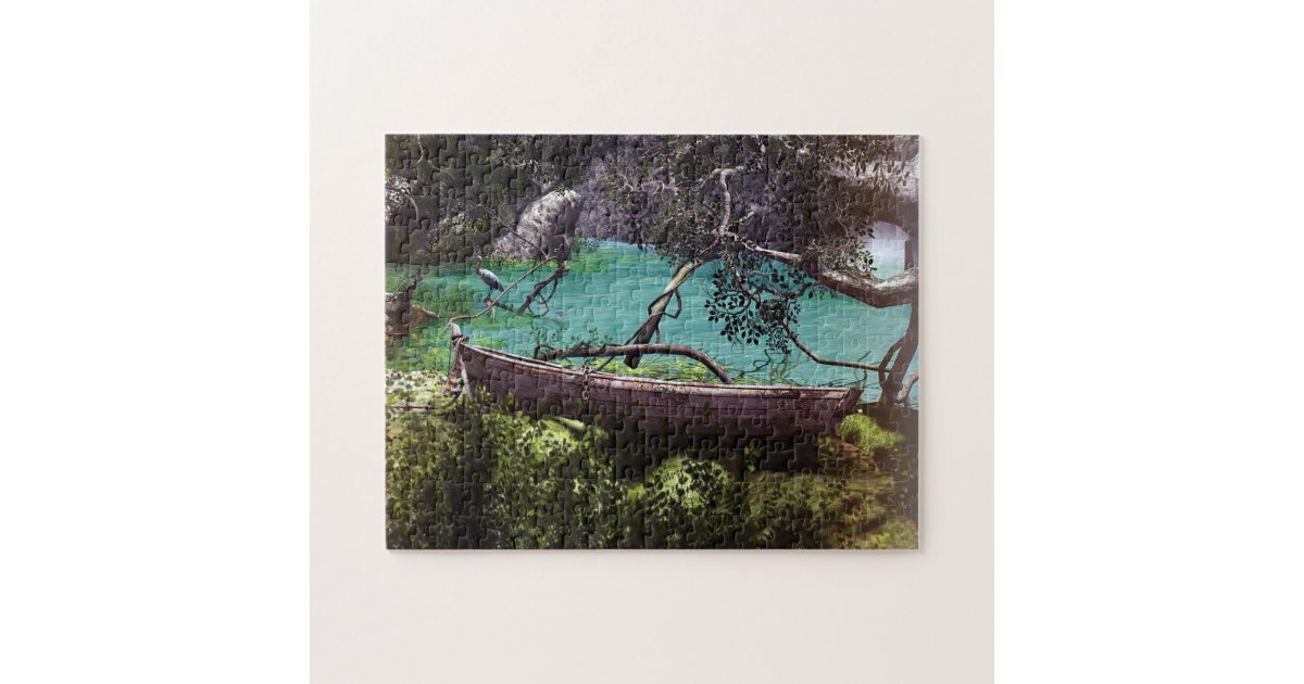 Abandoned Rowboat Jigsaw Puzzle Zazzle