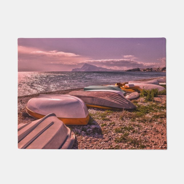 Abandoned Rowing Boats | L'Olla Beach, Altea Doormat (Front)