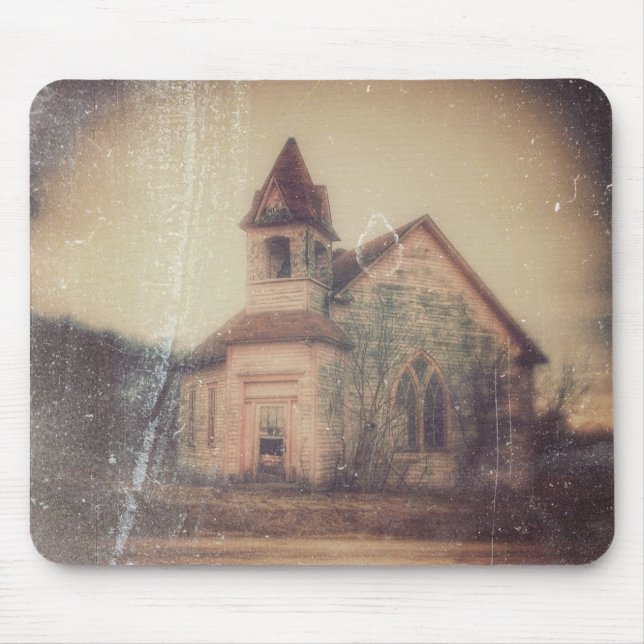 Abandoned Rural Church Mouse Mat (Front)