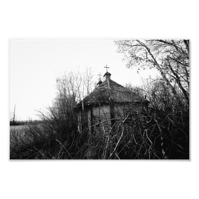 Abandoned Saskatchewan Church Photo Print (Front)