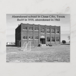 Abandoned School in Texas Photo Postcard