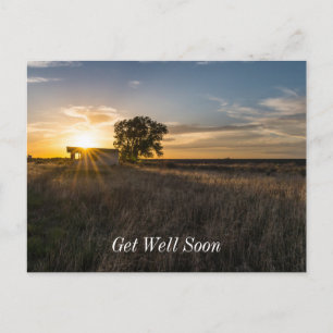 Abandoned Shed Colorado Sunset Get Well Postcard