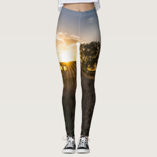 Abandoned Shed Colorado Sunset Leggings