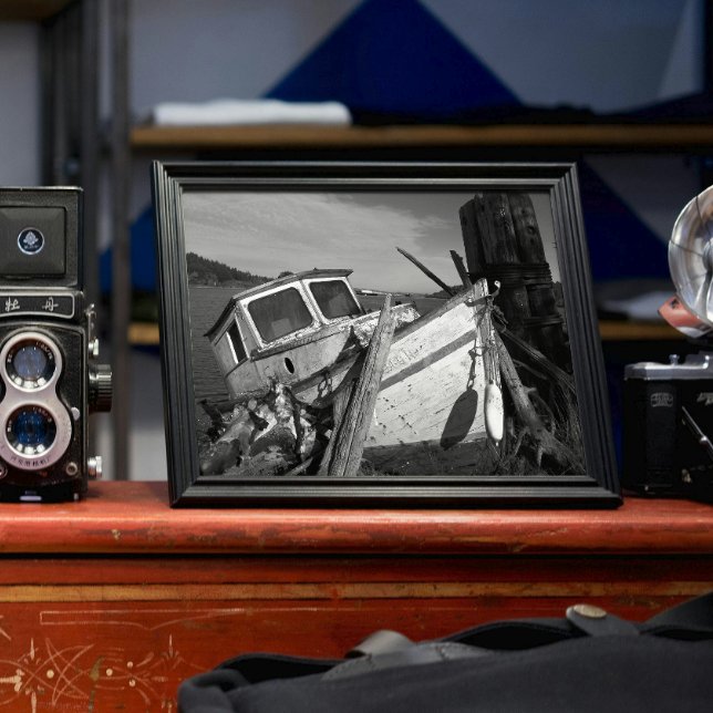 Abandoned Shipwreck Black and White Photo Print (In Situ)