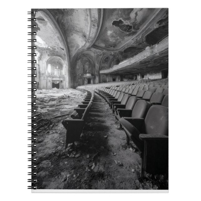 Abandoned Theater Decay Esthetic Notebook (Front)