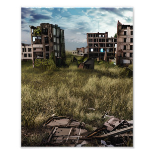 Abandoned Urban Post Apocalyptic Art Photo Print