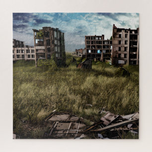 Abandoned Urban Post Apocalyptic Buildings Jigsaw Puzzle