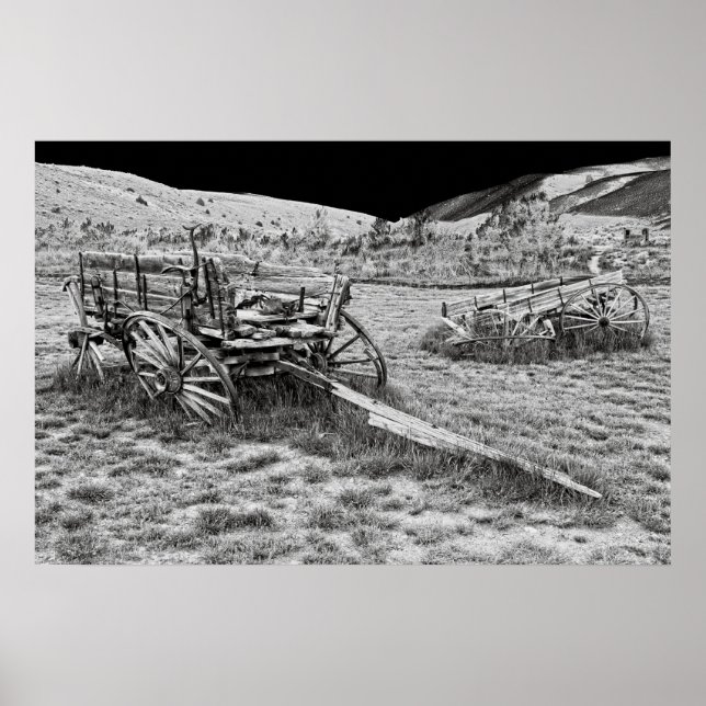 ABANDONED WAGONS of BANNACK MONTANA GHOST TOWN Poster (Front)