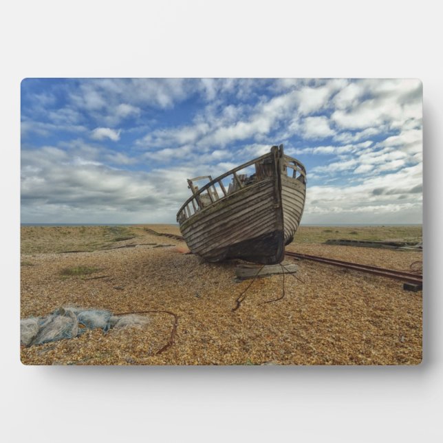 Abandoned Wooden Fishing Boat | Dungeness Plaque (Front)