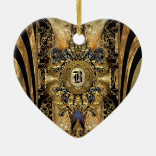 Abasham Victorian Monogram Ceramic Tree Decoration