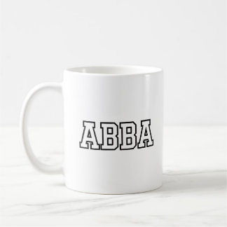 Abba Name Typography Design Coffee Mug