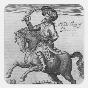 Abbas King of Persia, illustration Square Sticker
