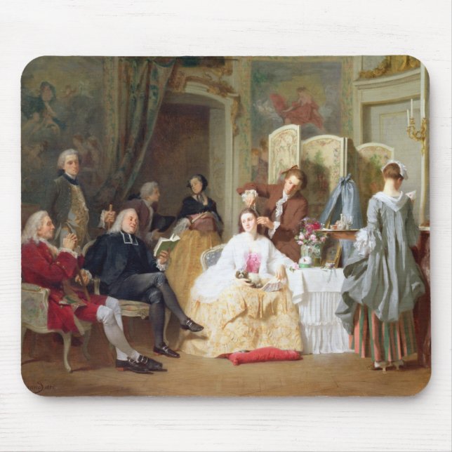 Abbe Prevost reading 'Manon Lescaut', 1856 Mouse Mat (Front)