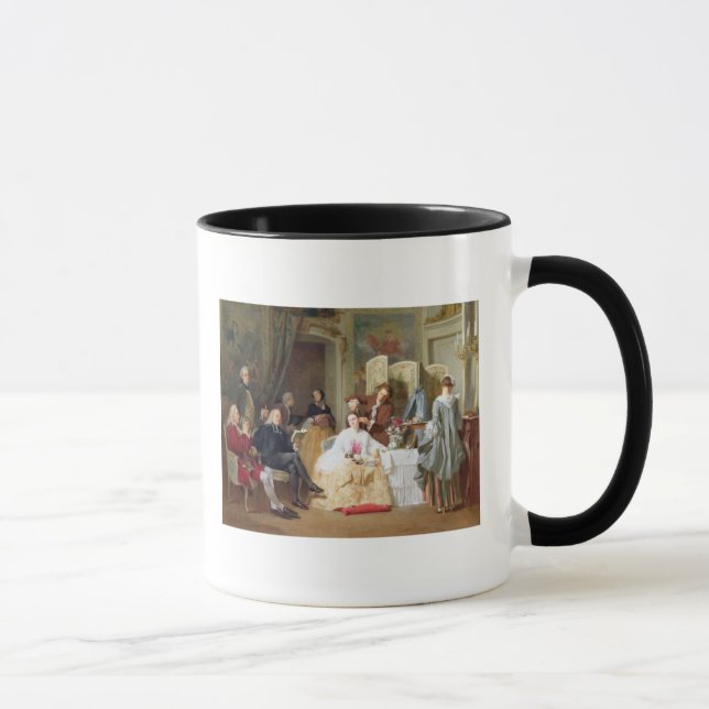 Abbe Prevost reading 'Manon Lescaut', 1856 Mug (Right)