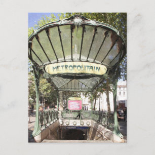 Abbesses Metro, Montmartre, Paris Postcard