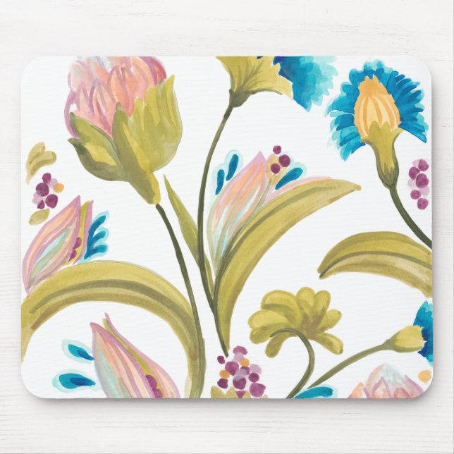 Abbey Floral Tiles - Spring Flowers Mouse Mat (Front)