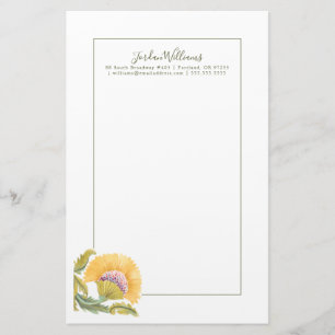 Abbey Floral Tiles - Yellow Stationery
