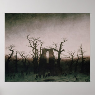 Abbey in the Oakwood, 1810 Poster
