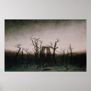 Abbey in the Oakwood, 1810 Poster