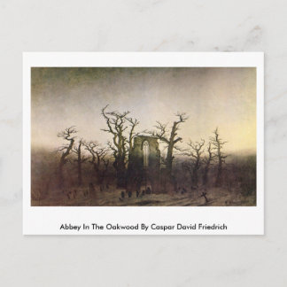 Abbey In The Oakwood By Caspar David Friedrich Postcard