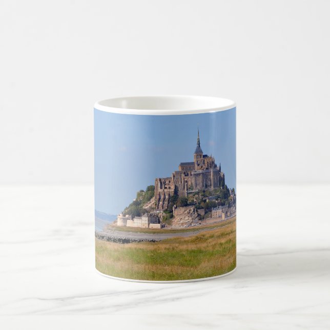 Abbey Mont-Saint-Michel in France Coffee Mug (Center)