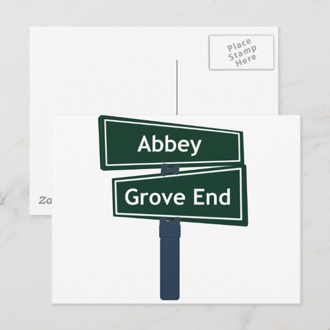 Abbey Road and Grove End Road Street Sign Postcard (Front/Back)