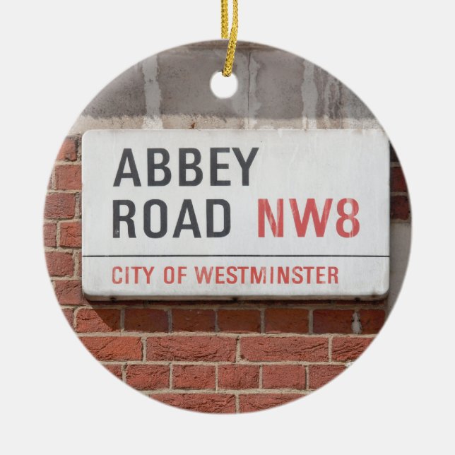 Abbey Road London Ceramic Tree Decoration (Front)