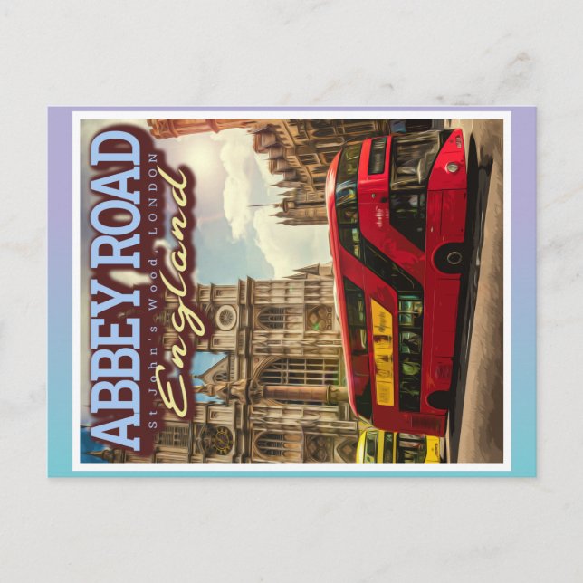 ABBEY ROAD LONDON - ENGLAND'S ICONIC ROAD POSTCARD (Front)