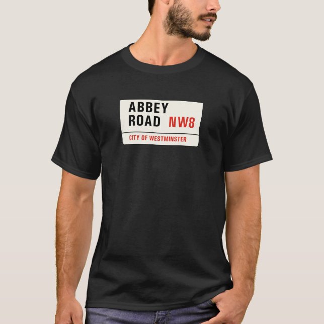 Abbey Road, London Street Sign T-Shirt (Front)