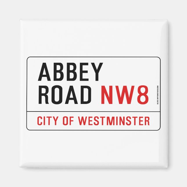 Abbey Road Street Sign Magnet (Front)