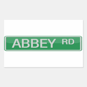 Abbey Road Street Sign Rectangular Sticker