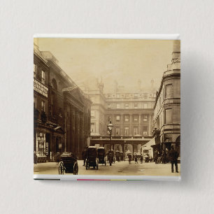 Abbey Square and Pump Rooms, Bath, c.1880 (b/w pho 15 Cm Square Badge