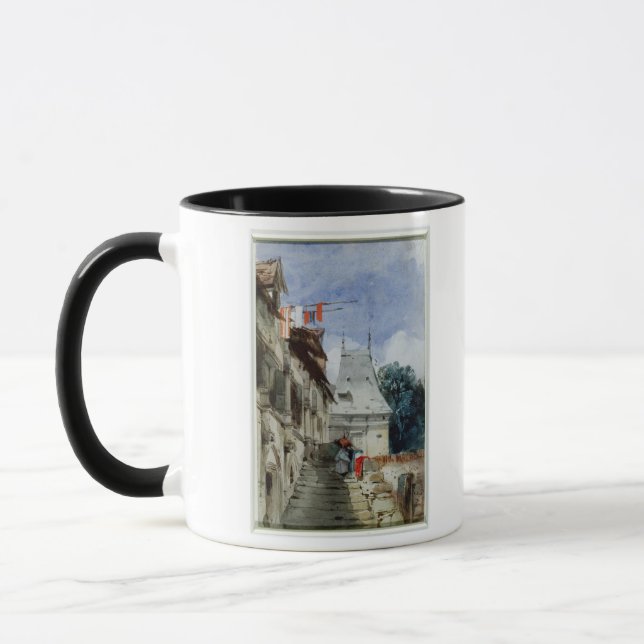 Abbey St-Amand, Rouen (w/c, bodycolour and pencil Mug (Left)