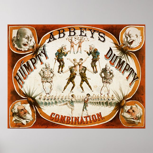 Abbey's Humpty Dumpty Combination Circus Poster (Front)
