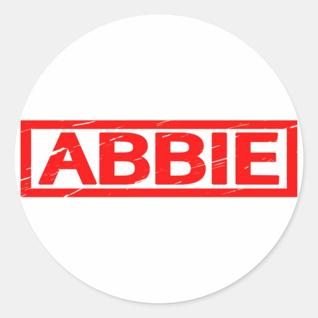 Abbie Stamp Classic Round Sticker (Front)