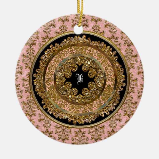 Abbigail Victorian Customisable Ceramic Tree Decoration (Front)