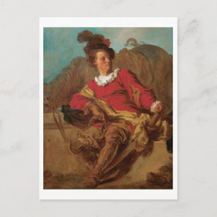 Abbot Dressed as Spaniard by Fragonard Postcard