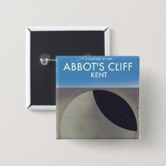 Abbot's Cliff 'Sound Mirror' Kent vintage poster. 15 Cm Square Badge